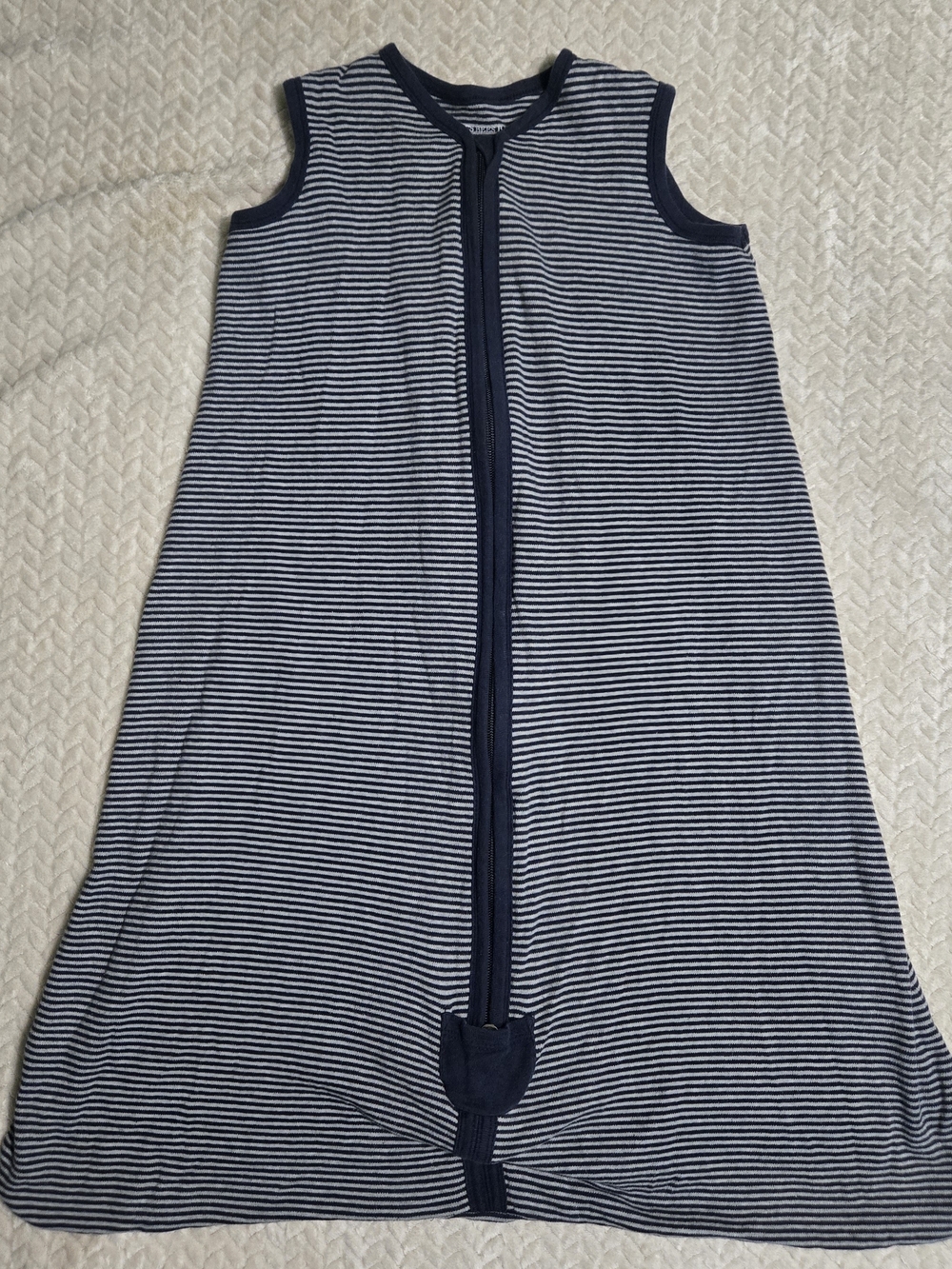 Burt's Bees Baby Navy & White Striped Sleeveless Sleep Sack